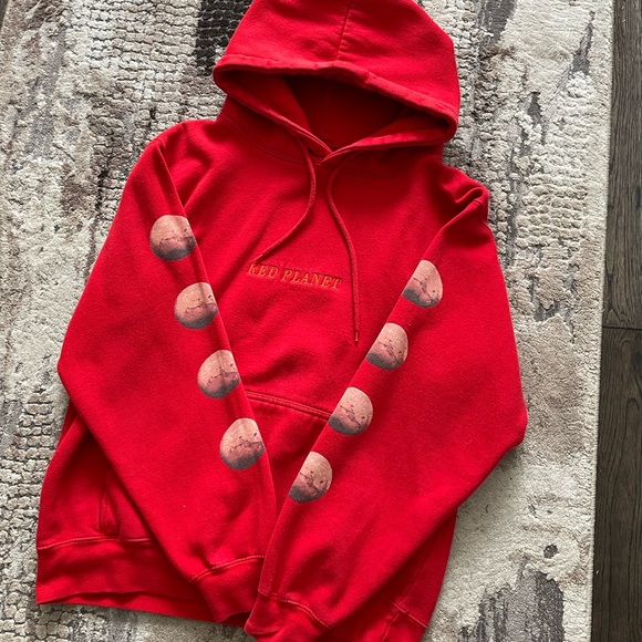 Red Hoodie with Moon Design - Picture 3 of 4